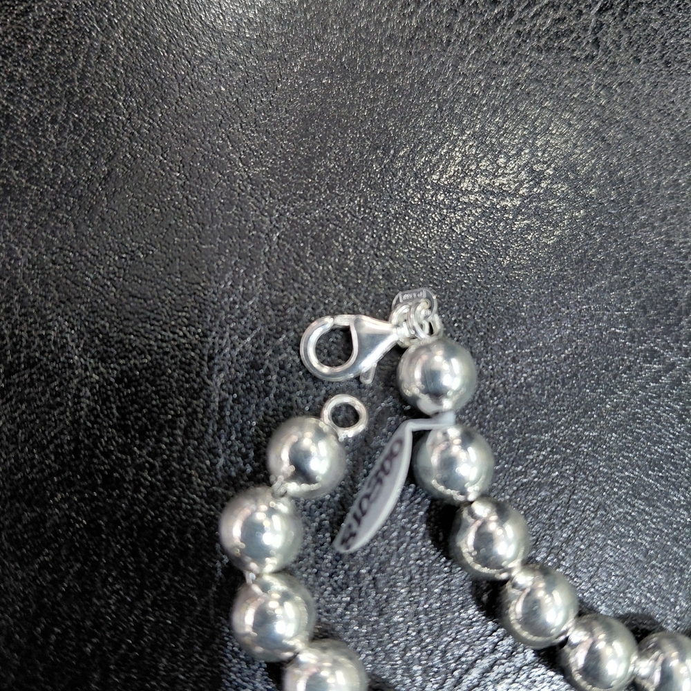 Classic Silver Beaded Necklace - Picture 2 of 2